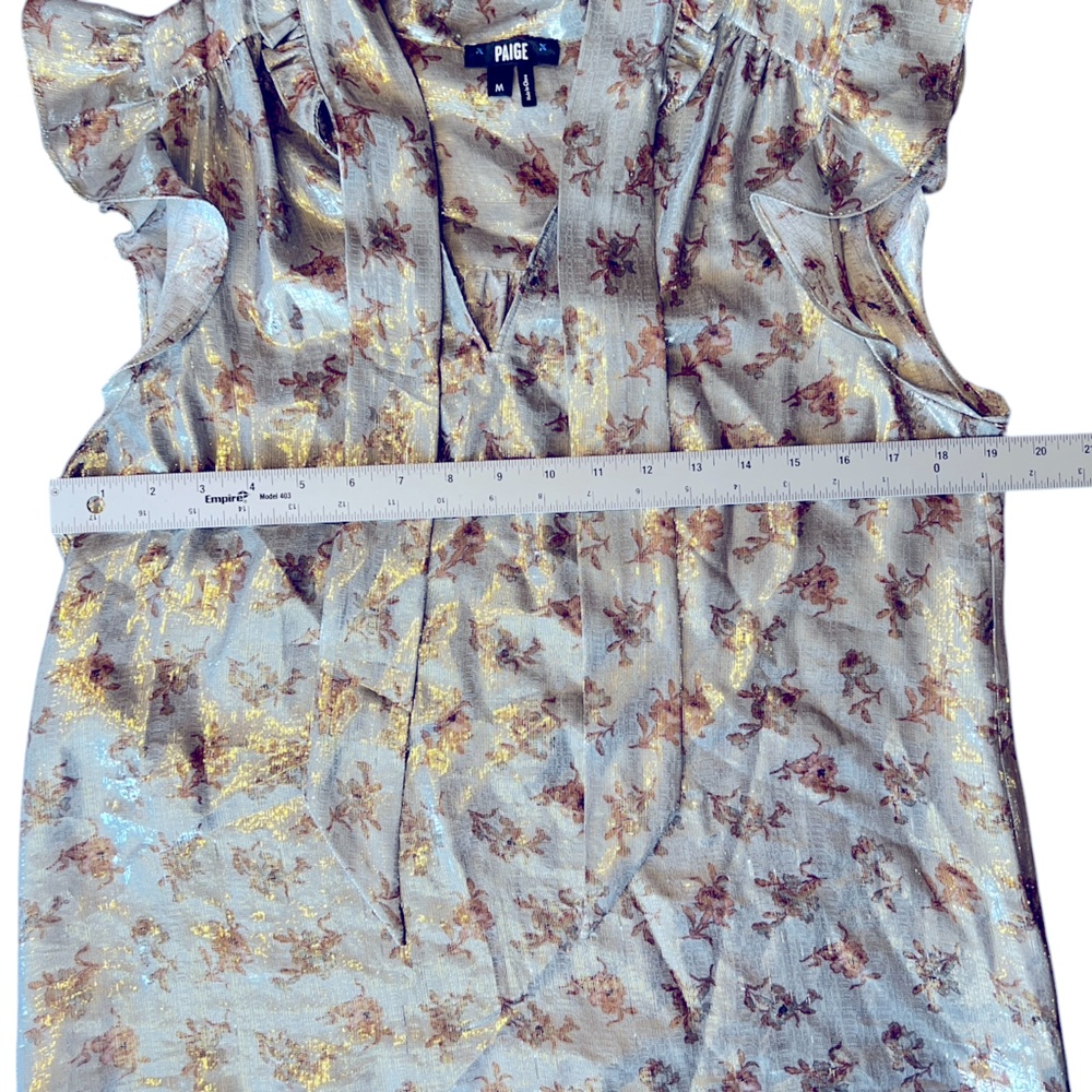 Paige Bette Top size M Ruffle Sleeve - Picture 12 of 14